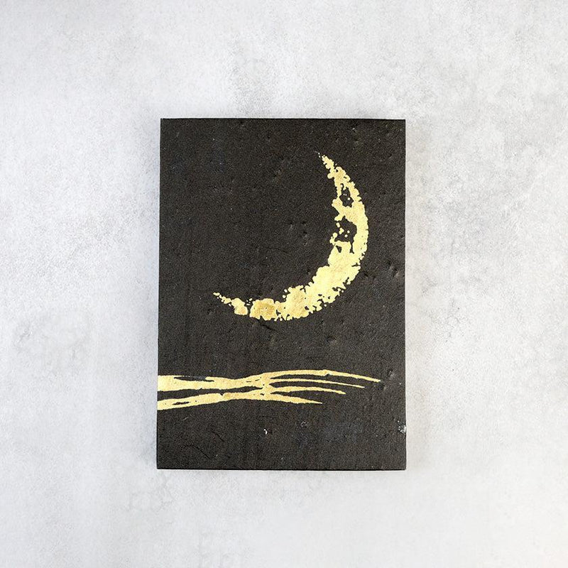 [STATIONERY] CRESCENT MOON (BLACK) | KARAKAMI (JAPANESE PAPER)｜KEIBIFUGETSU