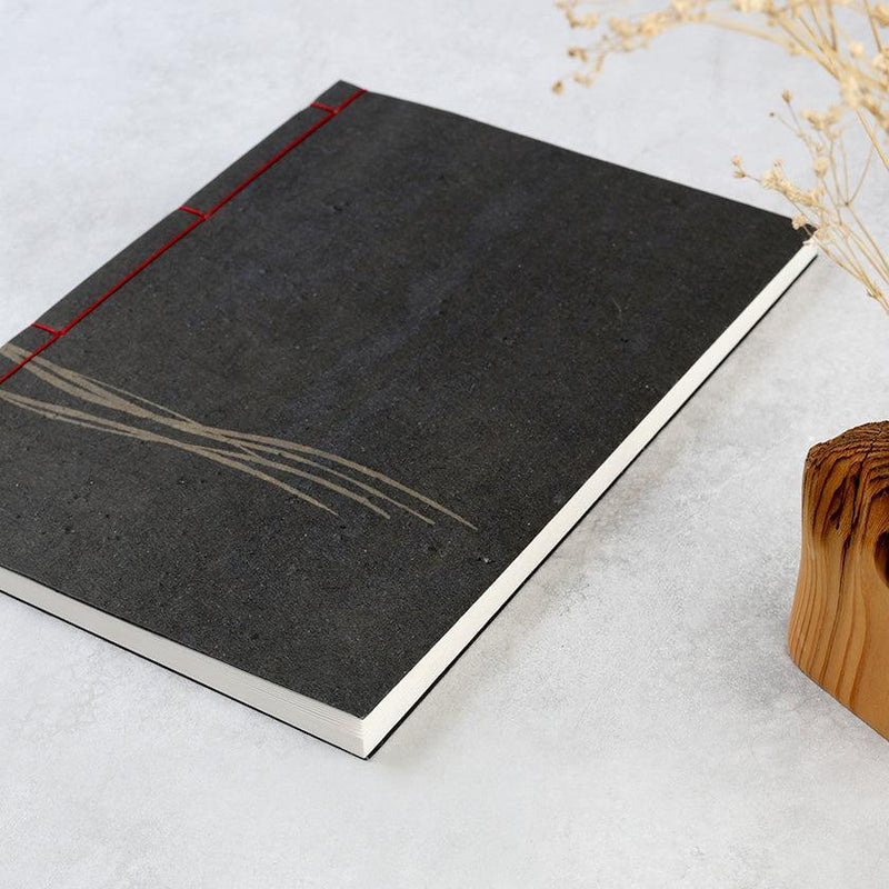 [STATIONERY] NOTEBOOK FULL MOON (BLACK) | KARAKAMI (JAPANESE PAPER)｜KEIBIFUGETSU