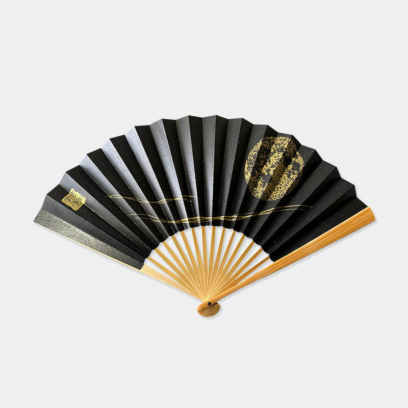 [HAND FAN] MOON-THINKING FULL MOON (STARRY SKY) | KARAKAMI (JAPANESE PAPER)｜KEIBIFUGETSU