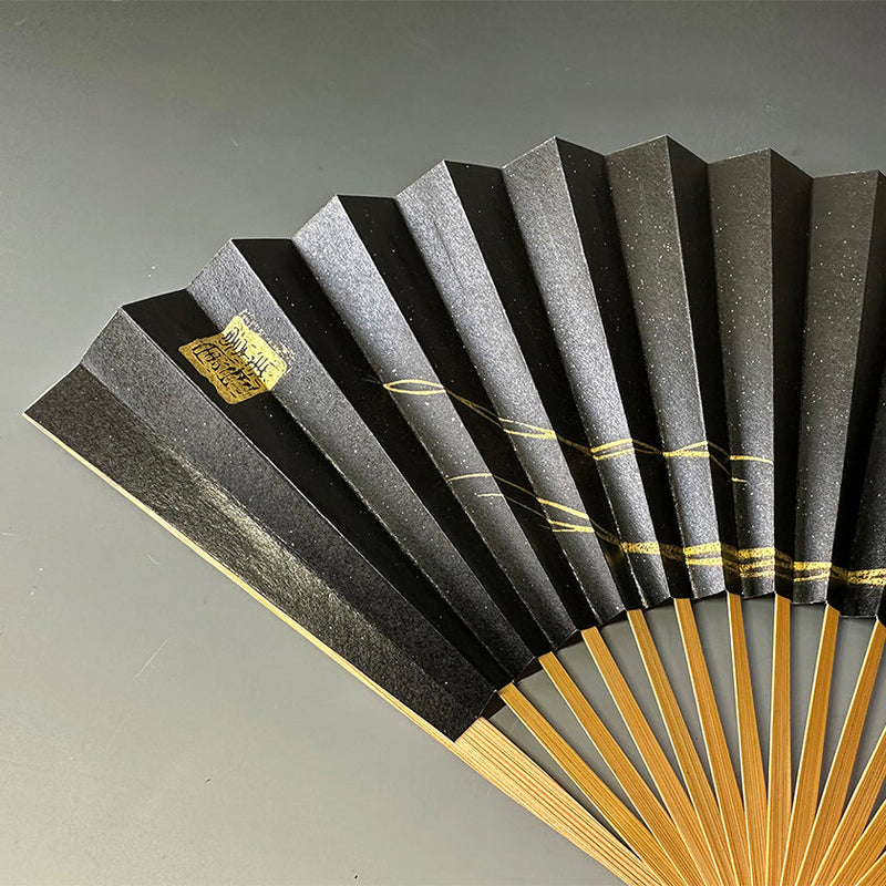 [HAND FAN] MOON-THINKING FULL MOON (STARRY SKY) | KARAKAMI (JAPANESE PAPER)｜KEIBIFUGETSU