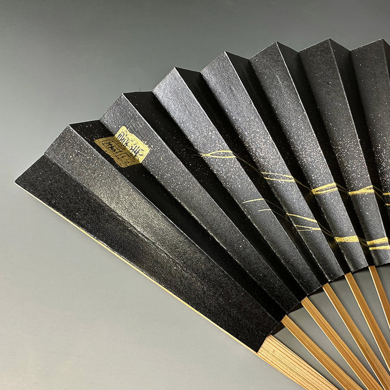 [HAND FAN] MOON-THINKING CRESCENT MOON (MILKY WAY) | KARAKAMI (JAPANESE PAPER)｜KEIBIFUGETSU