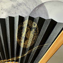 [HAND FAN] MOON-THINKING FULL MOON | KARAKAMI (JAPANESE PAPER)｜KEIBIFUGETSU