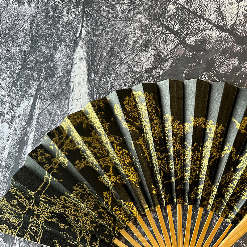 [HAND FAN] JAPANESE CYPRESS EAGLES SOAR | KARAKAMI (JAPANESE PAPER)｜KEIBIFUGETSU