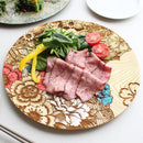 [LARGE PLATE (PLATTER)] KYO-YUZEN - AYA | PRINTING AND KYO-YUZEN ENGRAVING| SANSAI STUDIO