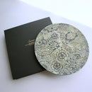 [LARGE PLATE (PLATTER)] KYO-YUZEN - BLACK | PRINTING AND KYO-YUZEN ENGRAVING| SANSAI STUDIO