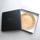 [LARGE PLATE (PLATTER)] RIMMED DISH - FLOWER | PRINTING AND KYO-YUZEN ENGRAVING| SANSAI STUDIO