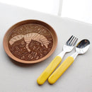 [SMALL DISH] FOX AND AUTUMN GRASSES | PRINTING AND KYO-YUZEN ENGRAVING| SANSAI STUDIO