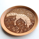 [SMALL DISH] FOX AND AUTUMN GRASSES | PRINTING AND KYO-YUZEN ENGRAVING| SANSAI STUDIO
