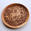 [SMALL DISH] DEER AND AUTUMN LEAVES | PRINTING AND KYO-YUZEN ENGRAVING| SANSAI STUDIO