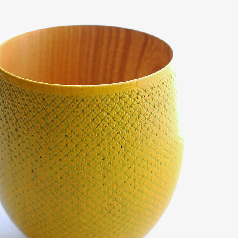 [CUP] HITTA KANOKO (YELLOW) | PRINTING AND KYO-YUZEN ENGRAVING| SANSAI STUDIO