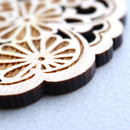 [COASTER] CHERRY BLOSSOMS WITH CHRYSANTHEMUM | PRINTING AND KYO-YUZEN ENGRAVING| SANSAI STUDIO