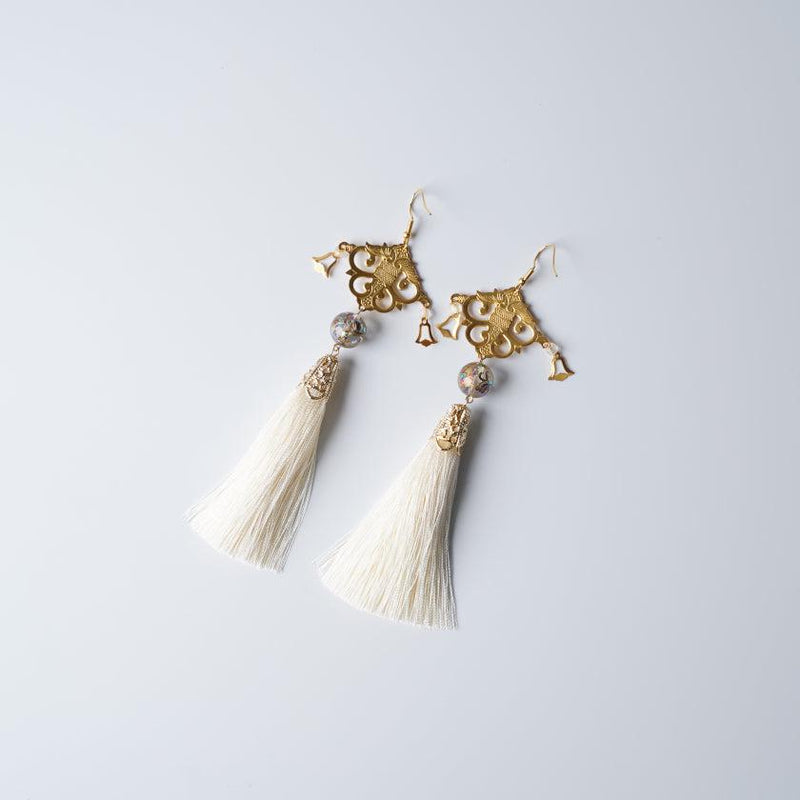 [CLIP-ON EARRINGS/EARRINGS] IVORY / CLEAR | KYO BUTSUDAN|IWATA HOURAIYA