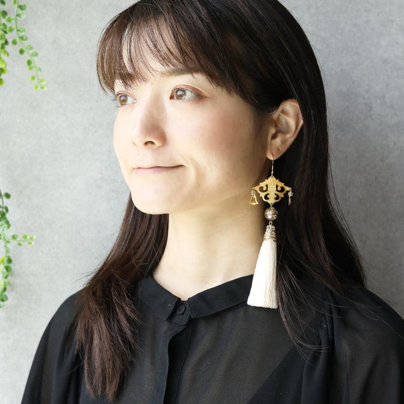 [CLIP-ON EARRINGS/EARRINGS] IVORY / CLEAR | KYO BUTSUDAN|IWATA HOURAIYA