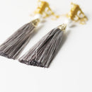 [CLIP-ON EARRINGS/EARRINGS] GRAY / COTTON PEARL WHITE | KYO BUTSUDAN|IWATA HOURAIYA