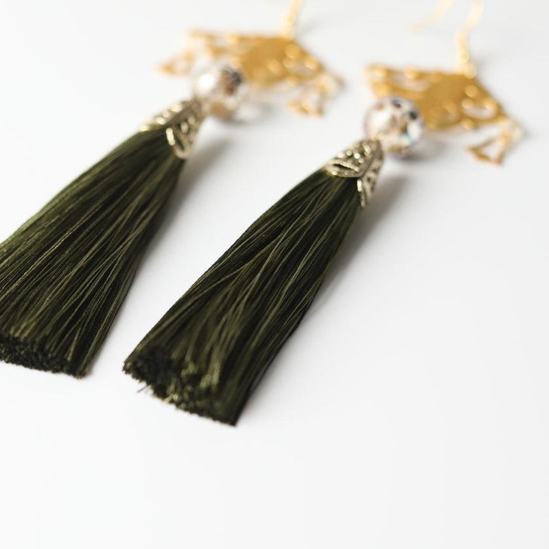 [CLIP-ON EARRINGS/EARRINGS] GREEN / CLEAR | KYO BUTSUDAN|IWATA HOURAIYA