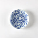 [PLATE] BLUE AND WHITE DYED PLATE Erika Katsuya | AINU CRAFTS | CIKARPE AKAN