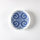 [PLATE] BLUE AND WHITE DYED PLATE Fukiko Goukon | AINU CRAFTS | CIKARPE AKAN