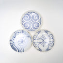 [PLATE] BLUE AND WHITE DYED PLATE Fukiko Goukon | AINU CRAFTS | CIKARPE AKAN