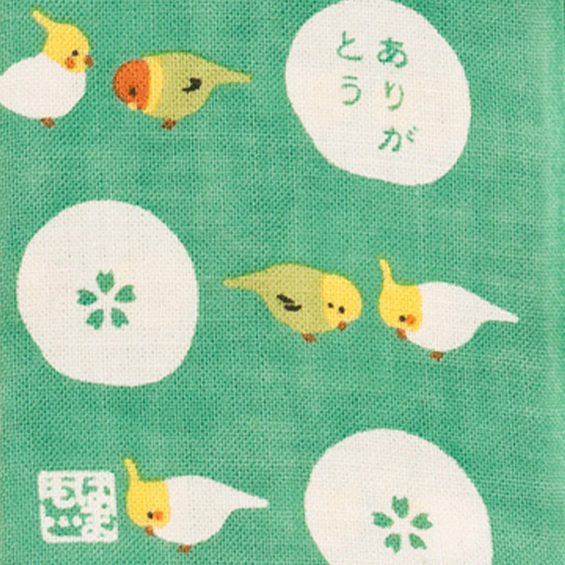 [TOWELS] HANDKERCHIEF THANK YOU PARAKEET | YOKOHAMA DYEING | HAMAMONYO