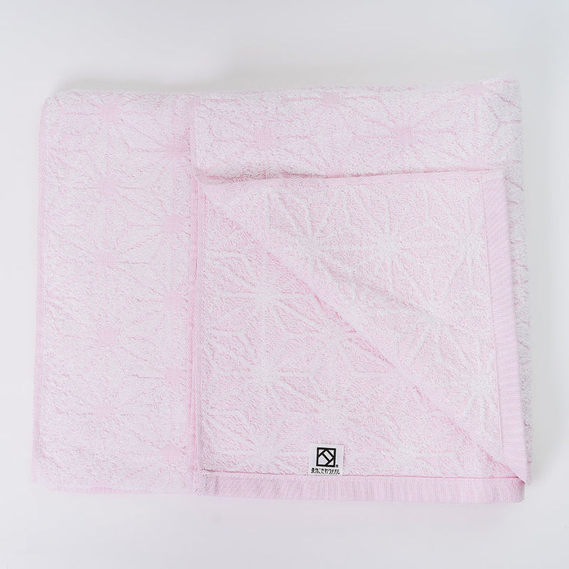 [TOWELS] "JAPANESE MOTIF" HEMP STAR DESIGN BATH TOWEL | SENSHU TOWEL | FUKUROYA TOWEL