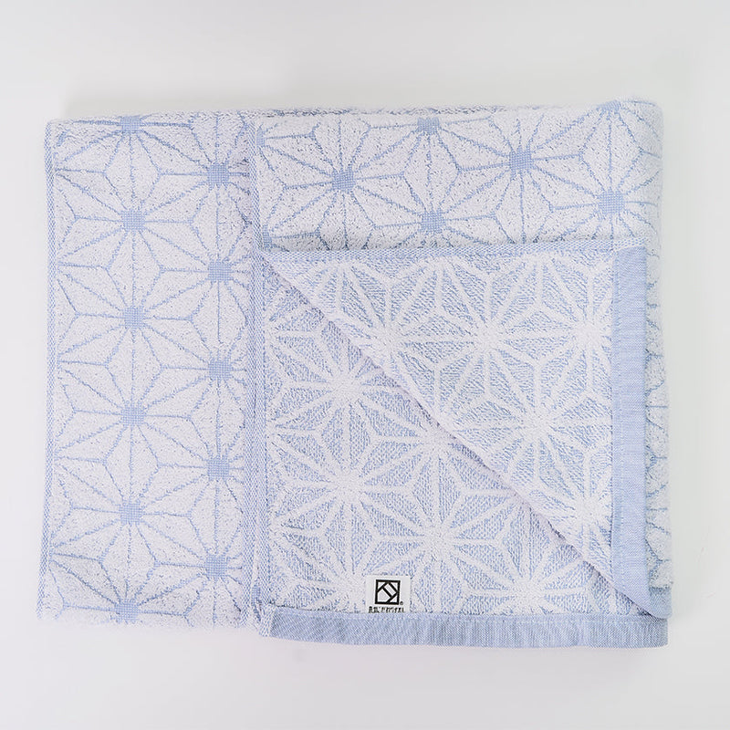 [TOWELS] "JAPANESE MOTIF" HEMP STAR DESIGN BATH TOWEL | SENSHU TOWEL | FUKUROYA TOWEL