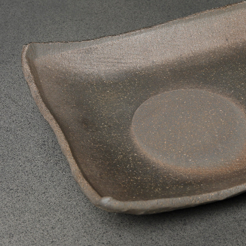 [DISH] STONEWARE RECTANGULAR PLATE | SETO WARE | SEKKI SHINGO TAKEUCHI