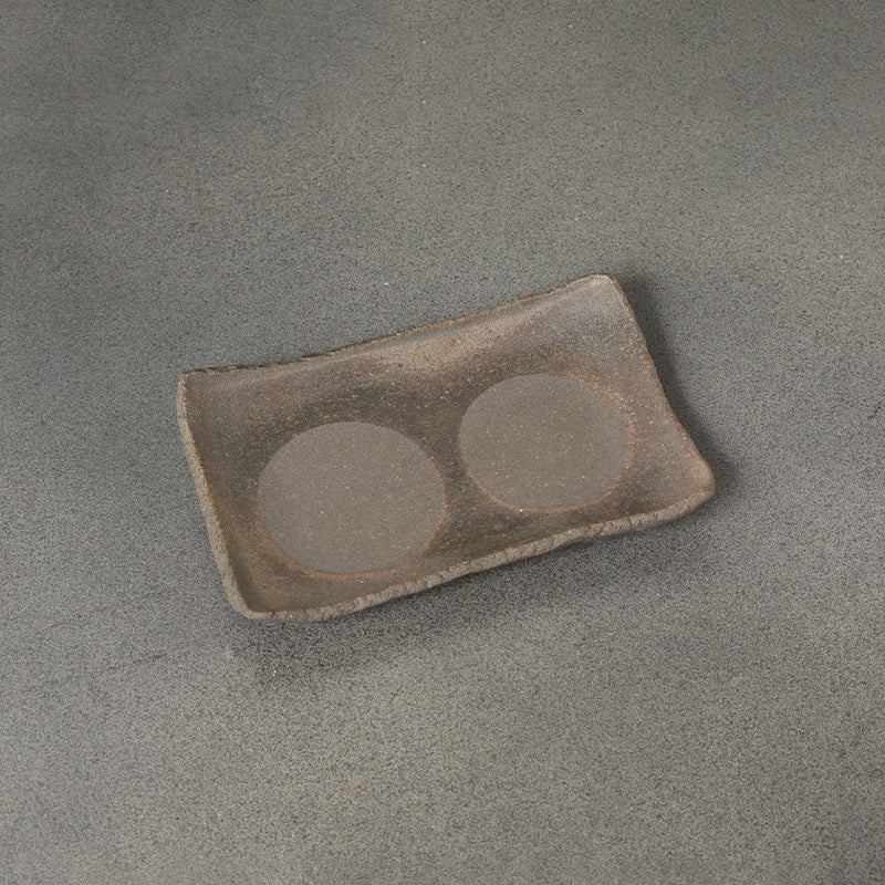 [DISH] STONEWARE RECTANGULAR PLATE | SETO WARE | SEKKI SHINGO TAKEUCHI