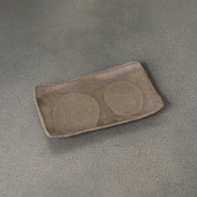 [DISH] STONEWARE RECTANGULAR PLATE | SETO WARE | SEKKI SHINGO TAKEUCHI