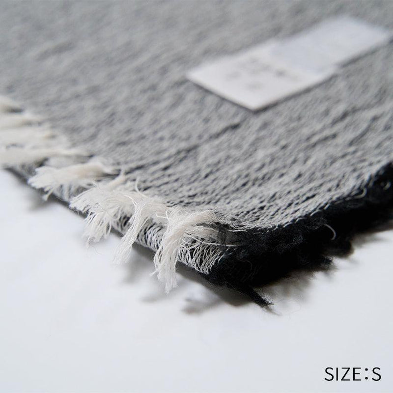 [SCARF] BANSHU-ORI COTTON WOOL STOLE (BLACK) | BANSHU-ORI | FUJI GAUZE