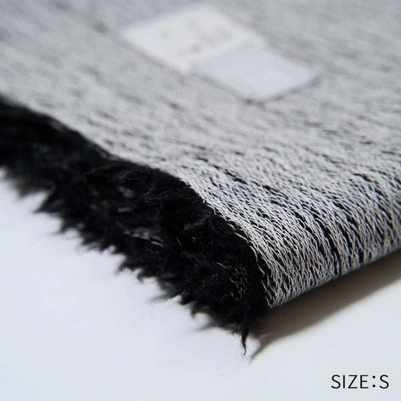 [SCARF] BANSHU-ORI COTTON WOOL STOLE (BLACK) | BANSHU-ORI | FUJI GAUZE