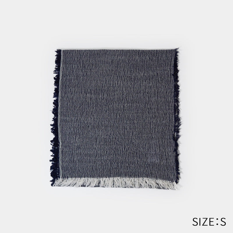 [SCARF] BANSHU-ORI COTTON WOOL STOLE (NAVY) | BANSHU-ORI | FUJI GAUZE