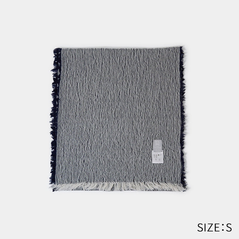 [SCARF] BANSHU-ORI COTTON WOOL STOLE (NAVY) | BANSHU-ORI | FUJI GAUZE