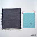 [SCARF] BANSHU-ORI COTTON WOOL STOLE (NAVY) | BANSHU-ORI | FUJI GAUZE
