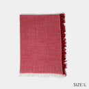 [SCARF] BANSHU-ORI COTTON WOOL STOLE (RED) | BANSHU-ORI | FUJI GAUZE