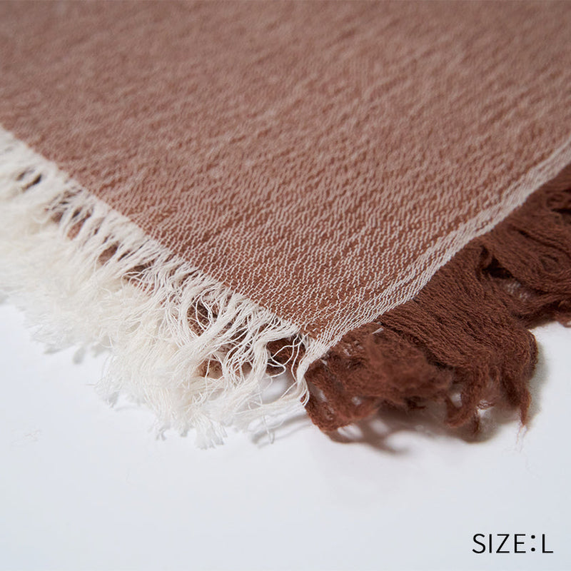 [SCARF] BANSHU-ORI COTTON WOOL STOLE (BEIGE) | BANSHU-ORI | FUJI GAUZE