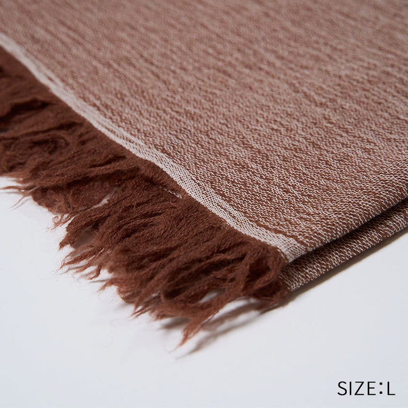 [SCARF] BANSHU-ORI COTTON WOOL STOLE (BEIGE) | BANSHU-ORI | FUJI GAUZE