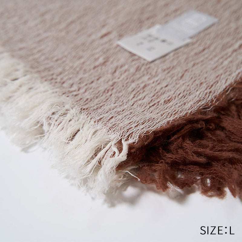 [SCARF] BANSHU-ORI COTTON WOOL STOLE (BEIGE) | BANSHU-ORI | FUJI GAUZE