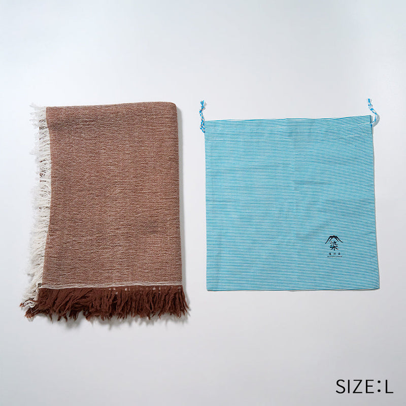 [SCARF] BANSHU-ORI COTTON WOOL STOLE (BEIGE) | BANSHU-ORI | FUJI GAUZE