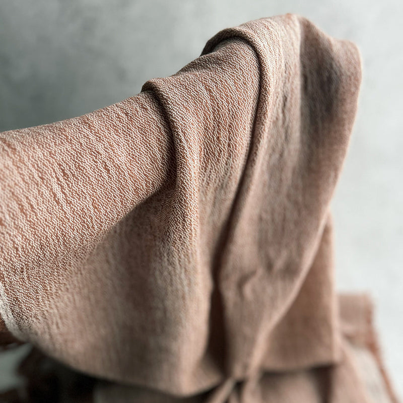 [SCARF] BANSHU-ORI COTTON WOOL STOLE (BEIGE) | BANSHU-ORI | FUJI GAUZE