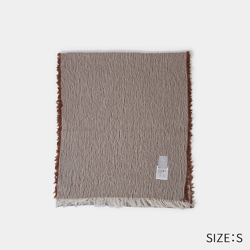 [SCARF] BANSHU-ORI COTTON WOOL STOLE (BEIGE) | BANSHU-ORI | FUJI GAUZE