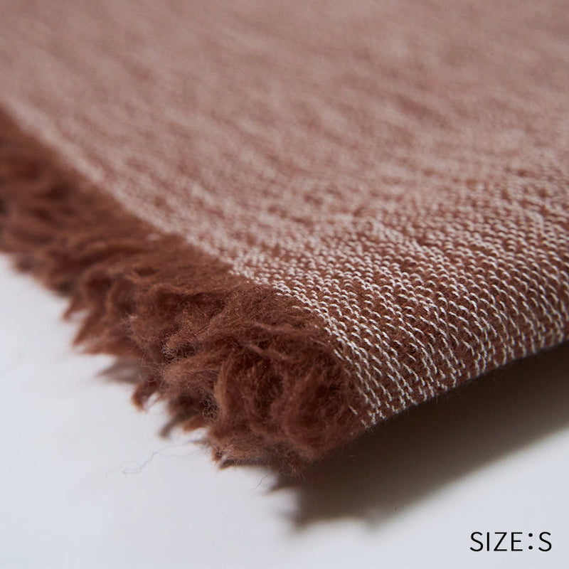 [SCARF] BANSHU-ORI COTTON WOOL STOLE (BEIGE) | BANSHU-ORI | FUJI GAUZE