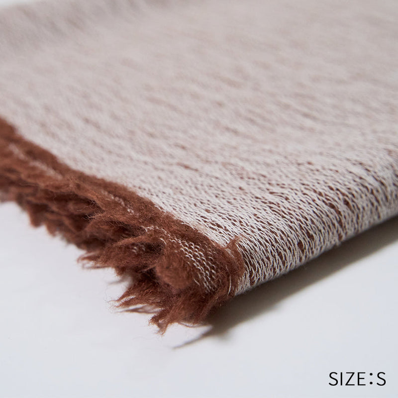 [SCARF] BANSHU-ORI COTTON WOOL STOLE (BEIGE) | BANSHU-ORI | FUJI GAUZE