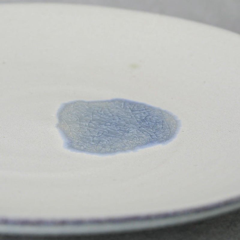 [LARGE PLATE (PLATTER)] GLASS GLAZE | TANBA WARE | SHINSUIGAMA