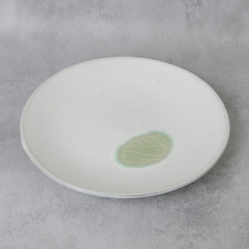 [LARGE PLATE (PLATTER)] GLASS GLAZE | TANBA WARE | SHINSUIGAMA