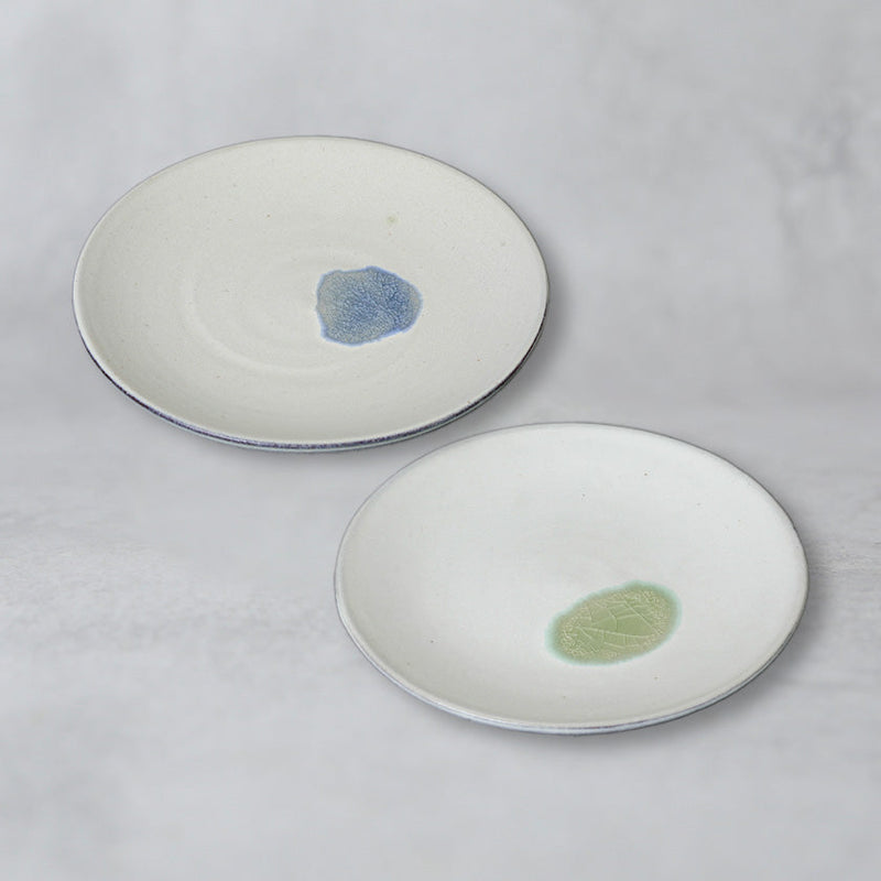 [LARGE PLATE (PLATTER)] GLASS GLAZE | TANBA WARE | SHINSUIGAMA