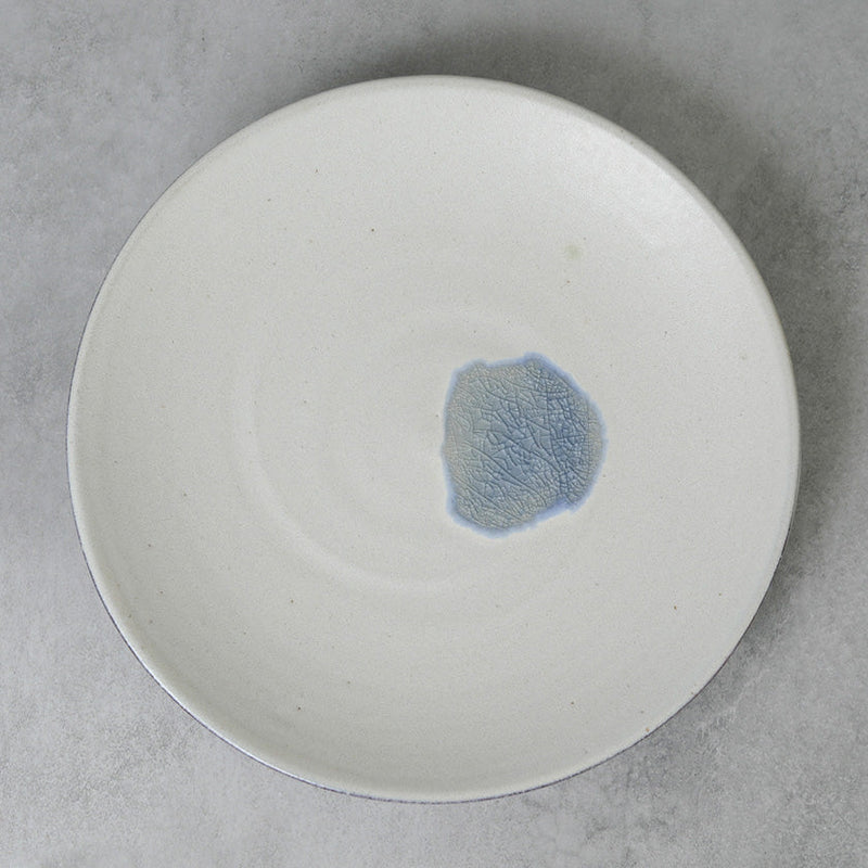 [LARGE PLATE (PLATTER)] GLASS GLAZE | TANBA WARE | SHINSUIGAMA