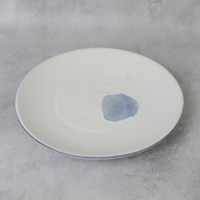 [LARGE PLATE (PLATTER)] GLASS GLAZE | TANBA WARE | SHINSUIGAMA