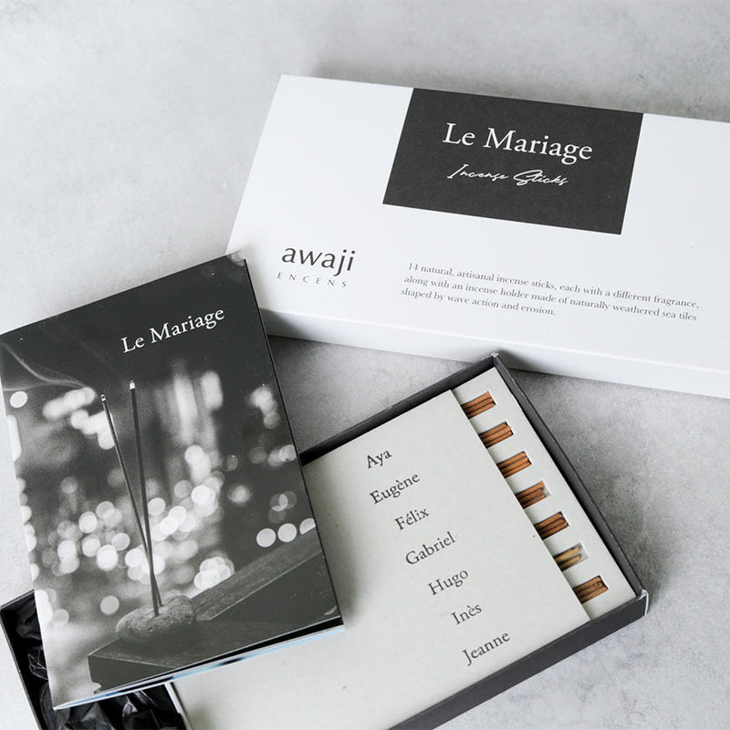 [INCENSE] 14 KINDS (CONTAINS 3) / WITH INCENSE HOLDER Le Mariage coffret | SENKO| AWAJI ENCENS