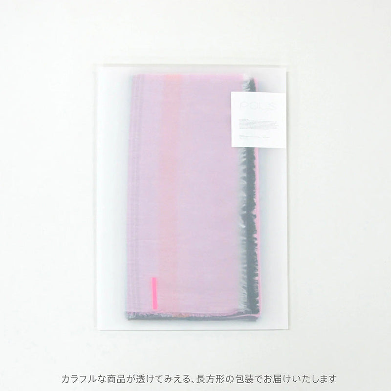 [SCARF] ULTRAFINE COTTON BANSHU-ORI STALL (PURPLE) L | BANSHU-ORI | POLS