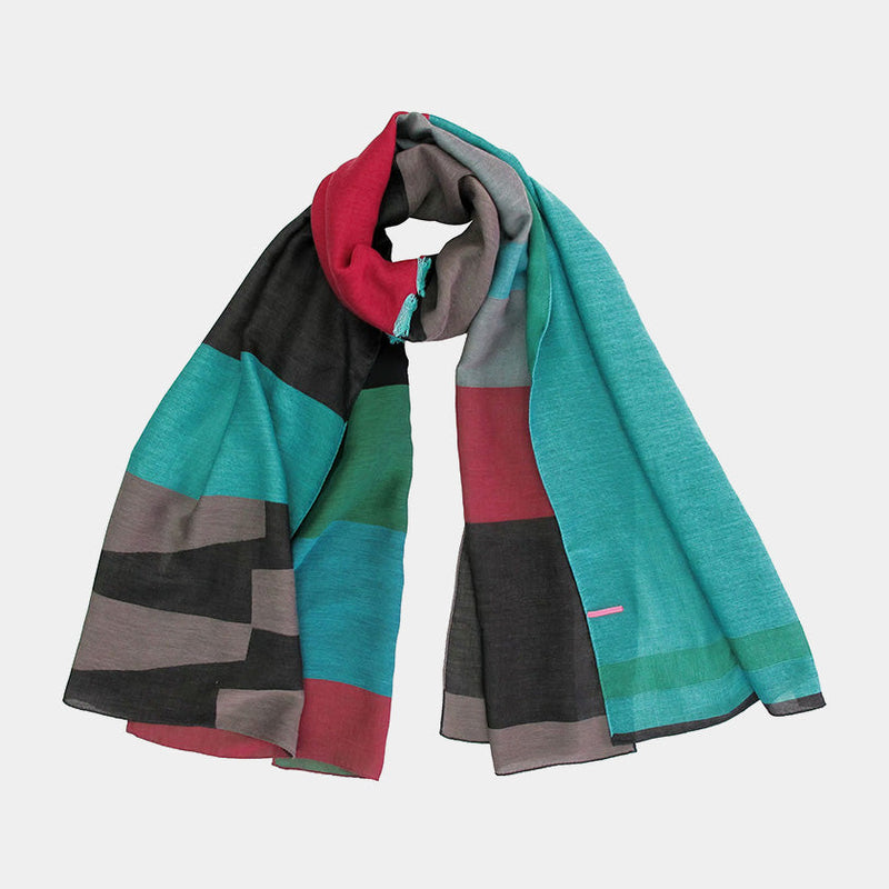 [SCARF] BANSHU-ORI LAYER STALL (BLUE) | BANSHU-ORI | POLS